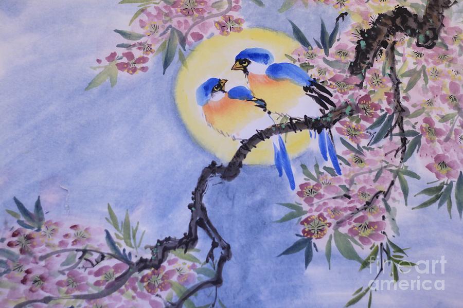 Bird Painting - Birds by Rob Per