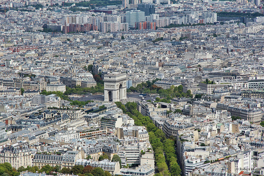 Birds view of Paris Photograph by Robert Dombi - Fine Art America