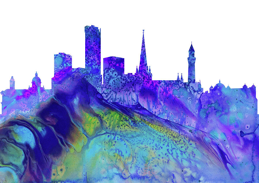 Birmingham Skyline Digital Art by Erzebet S Pixels