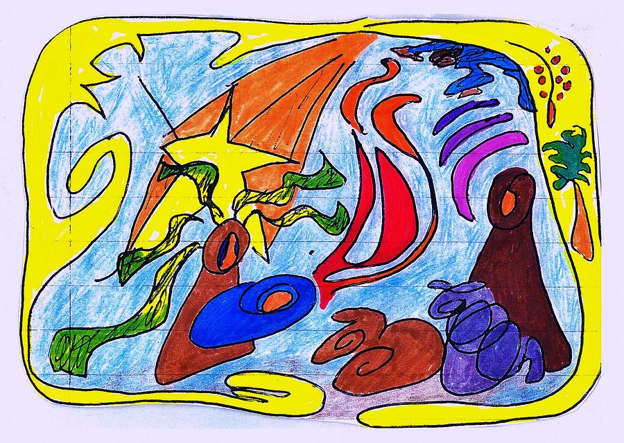 Birth Narrative Drawing by Martin Cline