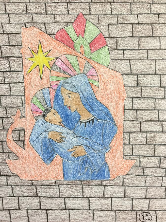 Birth of Jesus Christ Drawing by Yeshecia Green | Fine Art America