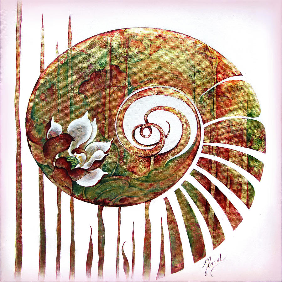 Birth Painting - Birth of Lotus Land by Anna Ewa Miarczynska Birth Painting - Birth of Lotus Land by Anna Ewa Miarczynska