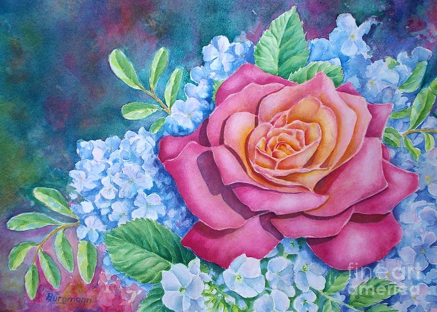 Birthday Bouquet Painting by Petra Burgmann