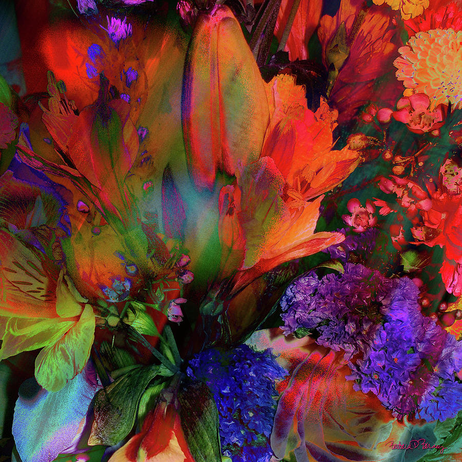 Birthday Flowers Digital Art by Barbara Berney
