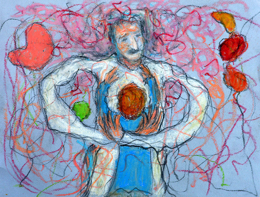 Meher Baba Pastel - Birthday Hug by Joe DiSabatino