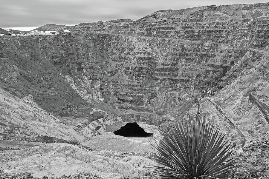 Bisbee Arizona Lavender Pit Copper Mine Black and White Photograph by Toby McGuire