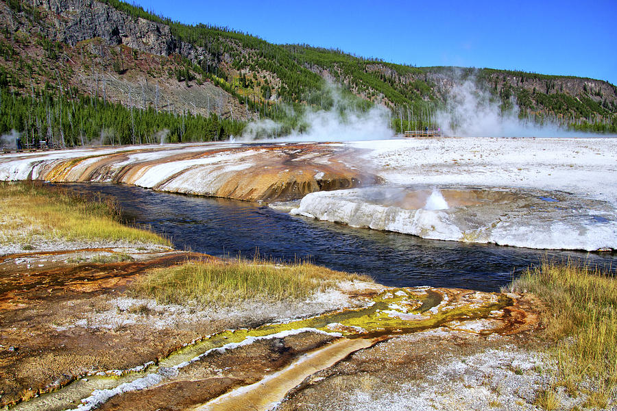 Biscuit Basin Thermal Activity in Yellowstone Photograph by Carolyn Derstine