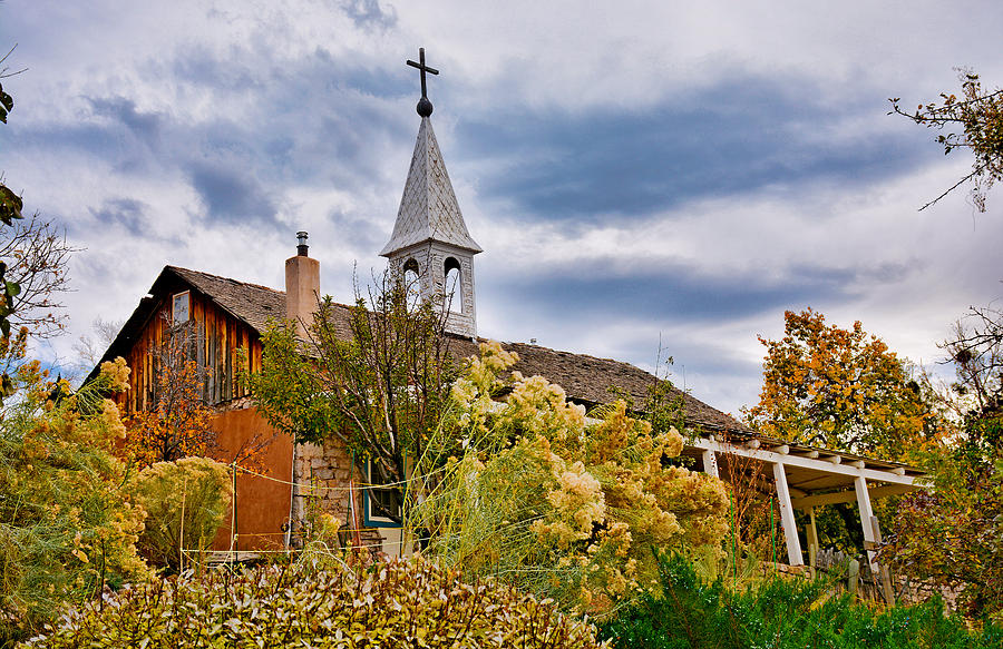 Bishops Lodge Chapel in Autumn Photograph by Robert Meyers-Lussier