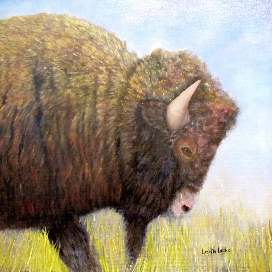 Bison - Spirit Of The Plains Painting by Loretta Luglio