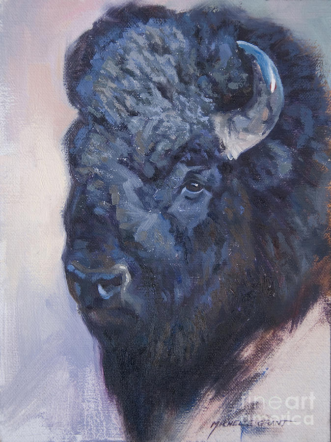 Bison Study Painting by JQ Licensing