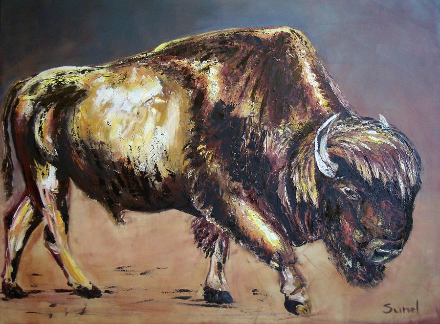 Bison Painting by Sunel De Lange
