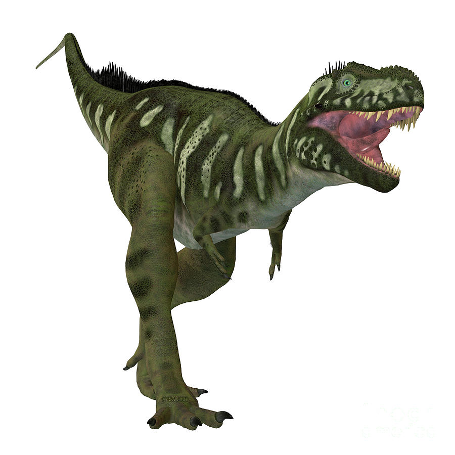 Bistahieversor Dinosaur on White Digital Art by Corey Ford - Pixels