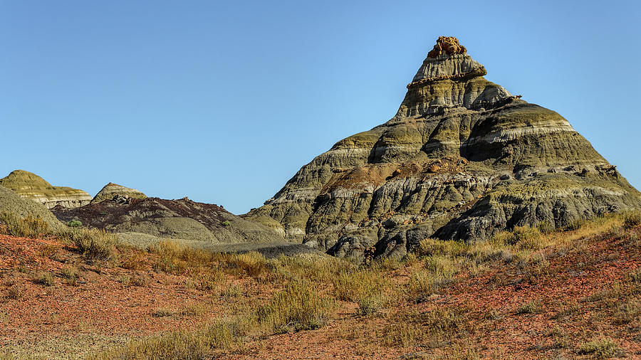 Bisti Badlands - The Ziggurat-like Hill Photograph by Debra Martz