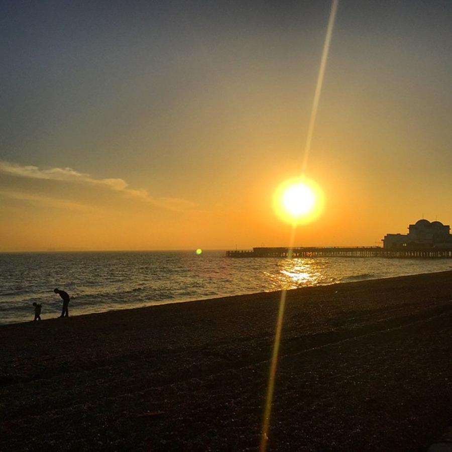 Sunset Photograph - Bit Of #southsea #beach #sunset Action by Louise McAulay
