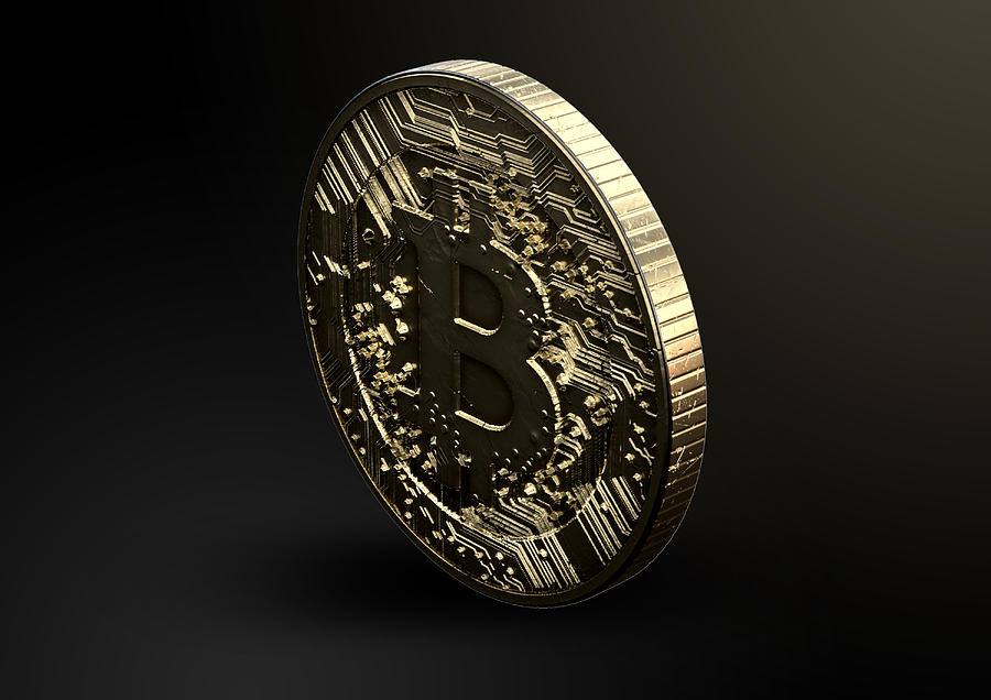 Coin Digital Art - Bitcoin Physical by Allan Swart