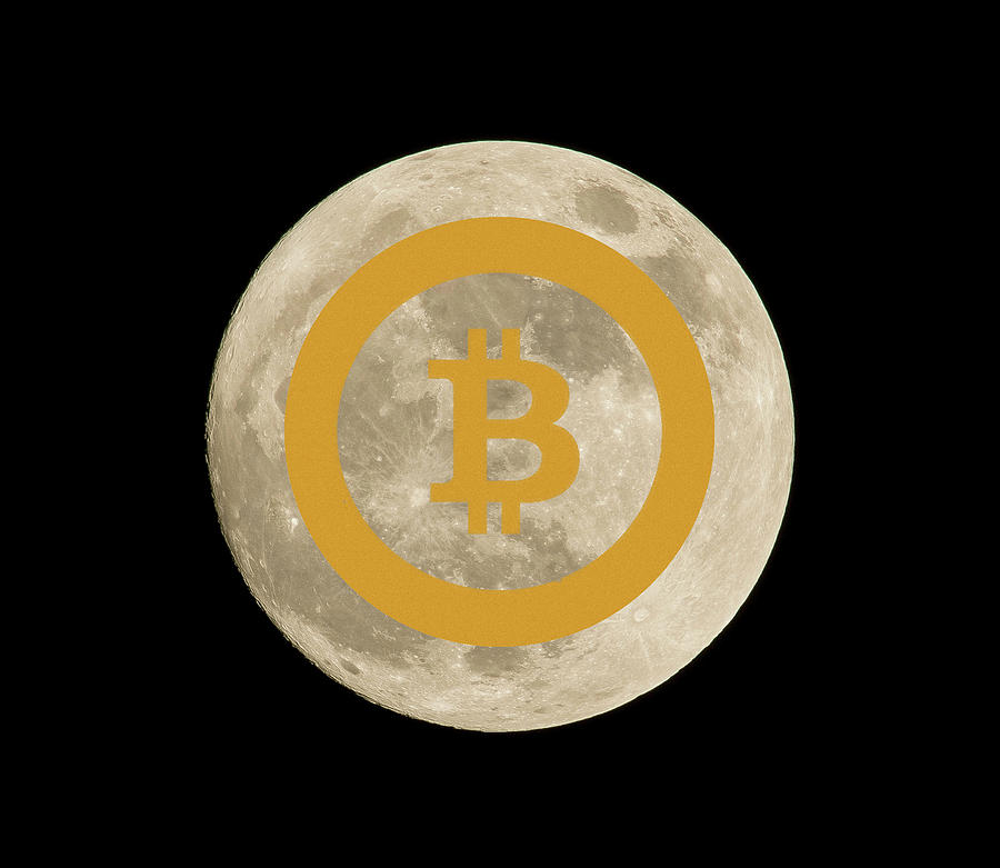 Bitcoin to the Moon Photograph by Britten Adams