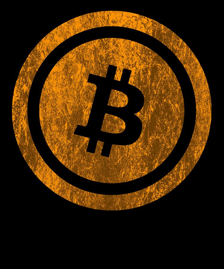 Bitcoin Vintage Logo Cryptocurrency Bitcoin Shirt Digital Art by Orange ...