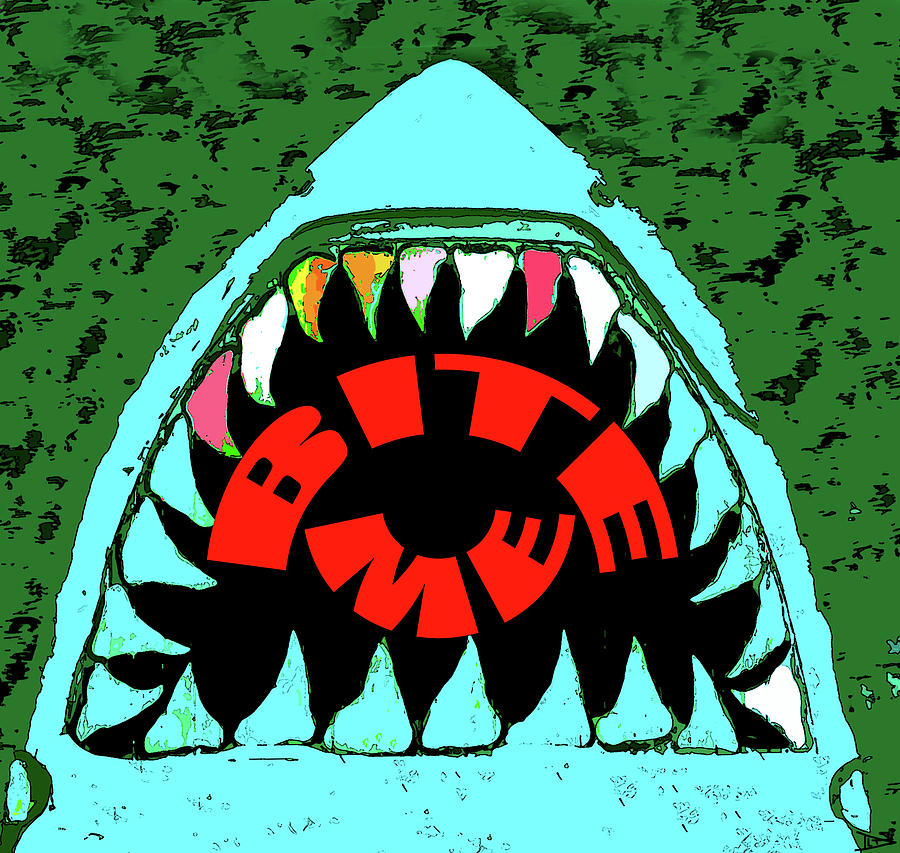Bite Me shark design Painting by David Lee Thompson
