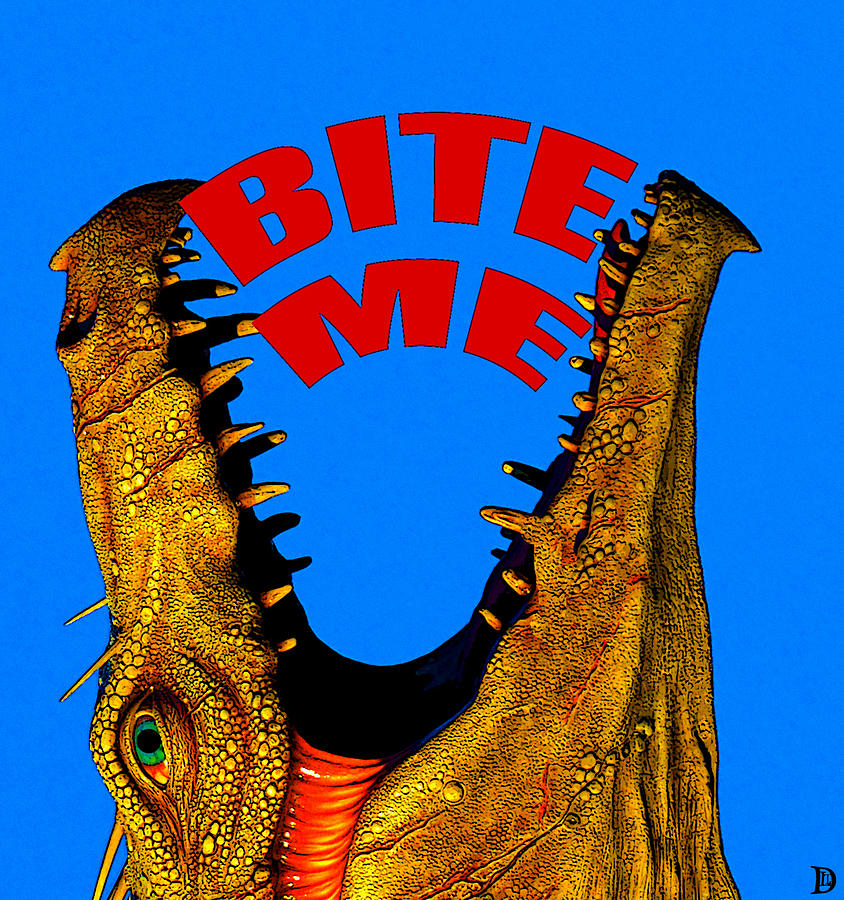 Dragon Photograph - Bite Me spcart by David Lee Thompson