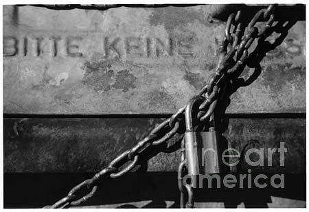 Lock Photograph - Bitte Keine by K Randall Wilcox