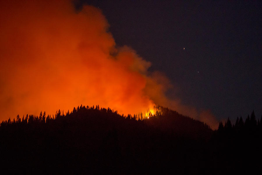 Bitterroot Forest Fire Photograph by Brad Stinson