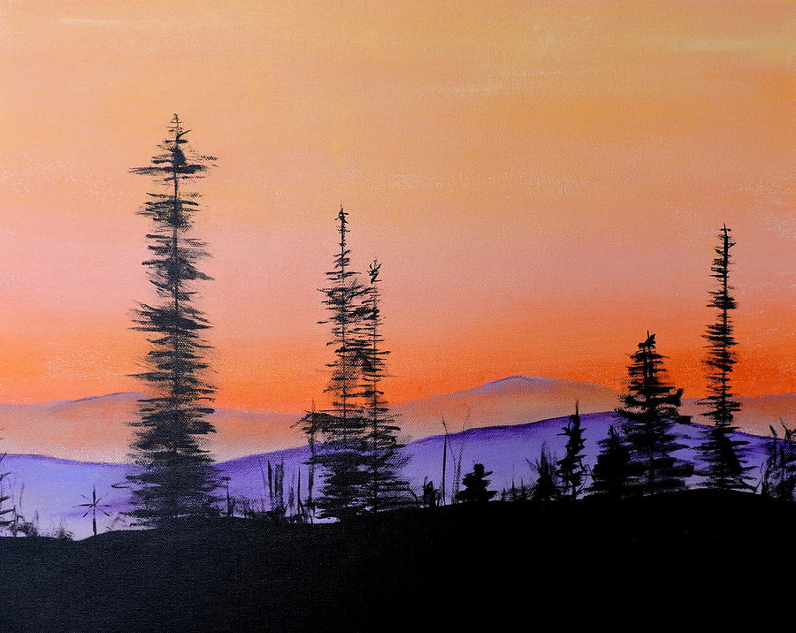 Bitterroot Mountain Range Painting by Jodie Marie Anne Richardson Traugott          aka jm-ART