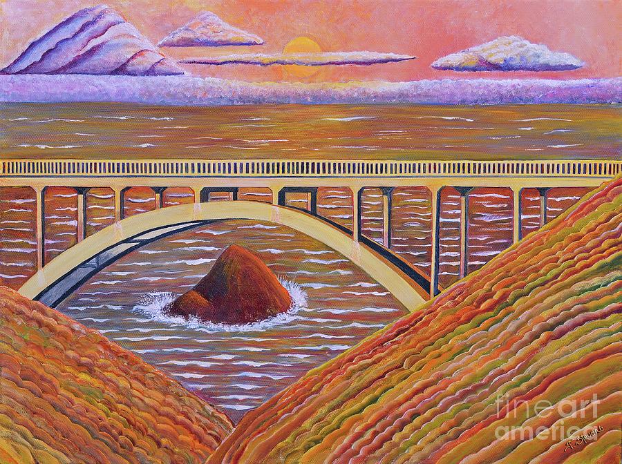 Bixby Creek Bridge Big Sur Painting by Joseph J Stevens
