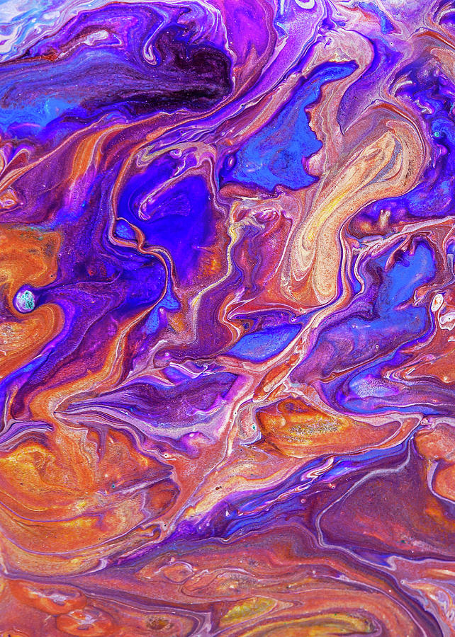 Bizarre. Abstract Fluid Acrylic Painting Painting by Jenny Rainbow