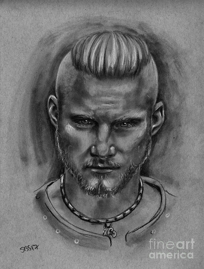 Bjorn Ironside Drawing by Samantha Strong