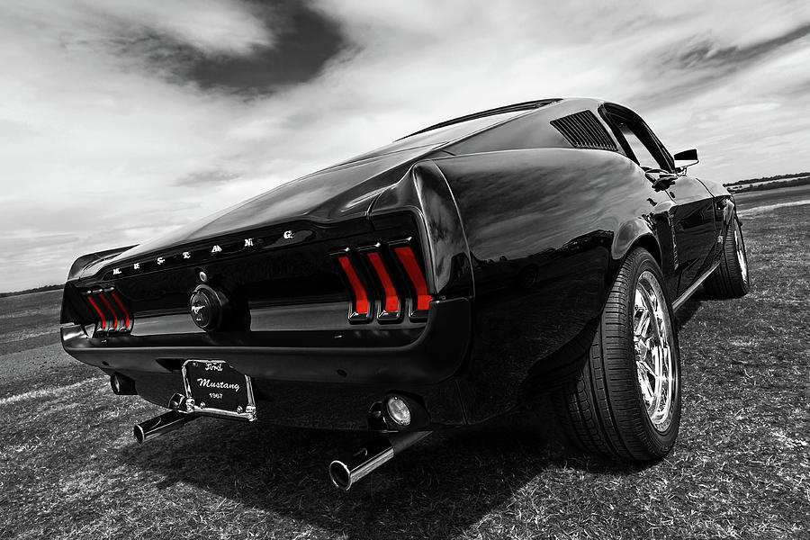 Black 1967 Mustang Photograph by Gill Billington