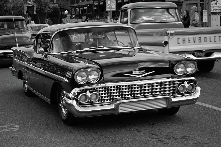Black 58 Impala Photograph by Bill Dutting