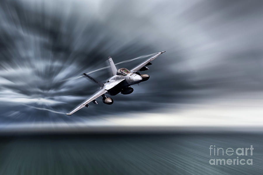 Black Aces Hornet  Digital Art by Airpower Art