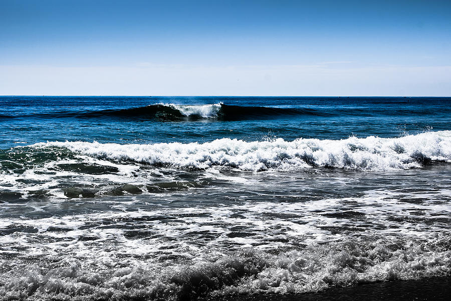 Black and Blue Waves Photograph by Colleen Kammerer