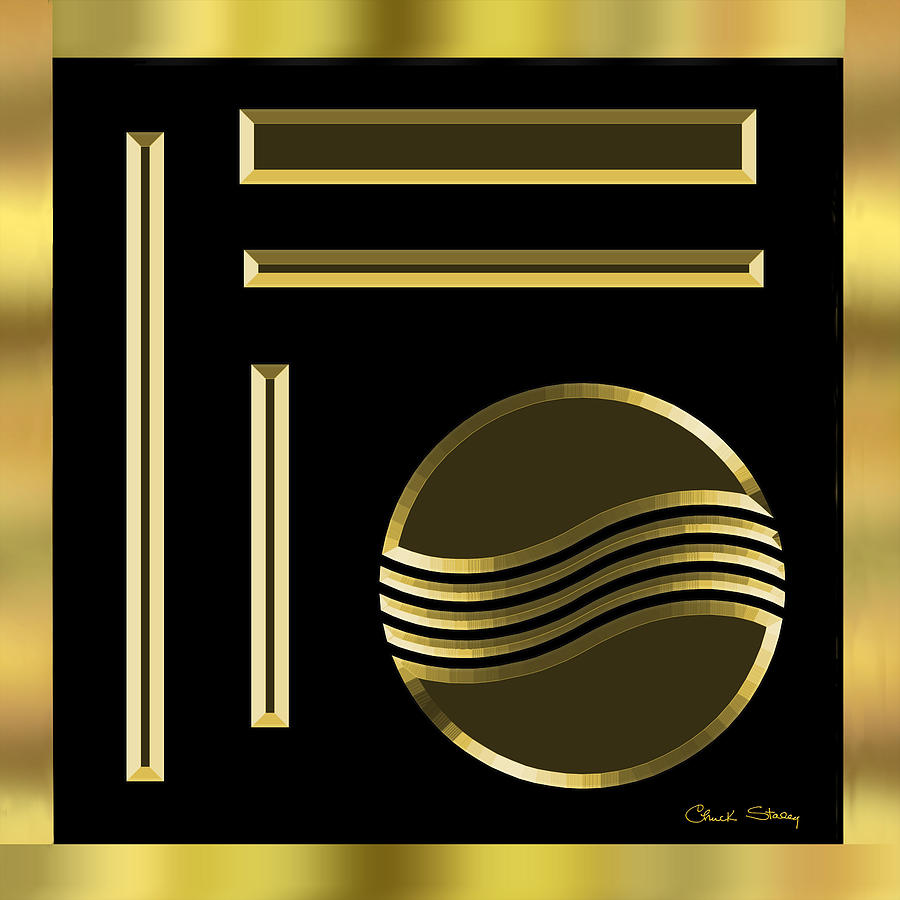 Black and Gold 1 Digital Art by Chuck Staley