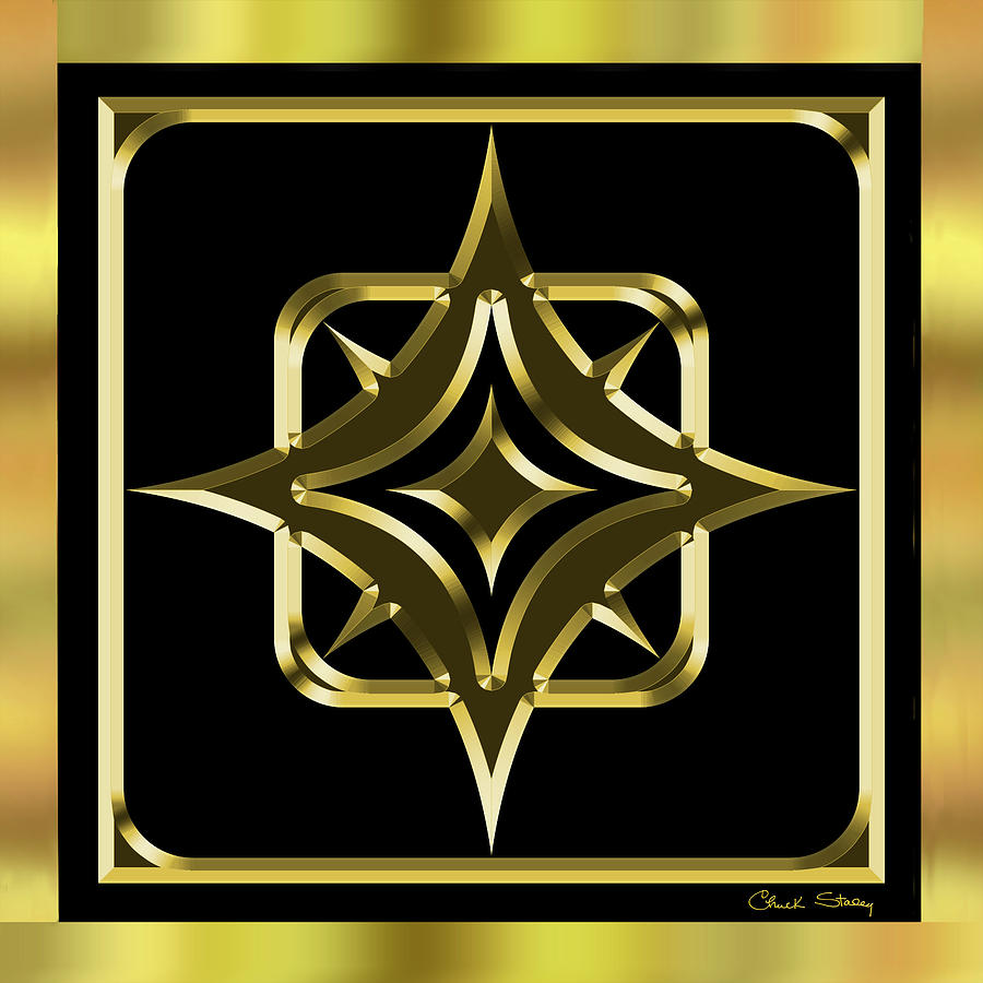 Black and Gold 10 Digital Art by Chuck Staley