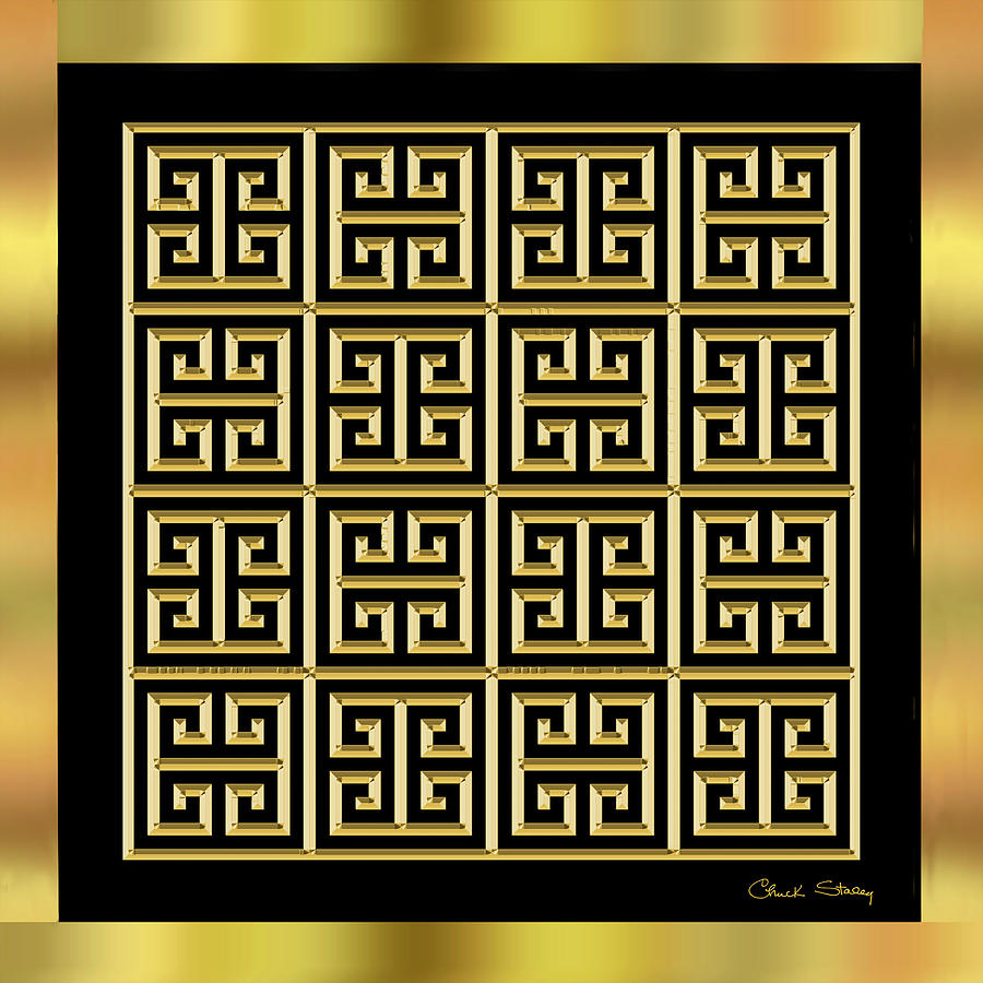 Black and Gold 11 Digital Art by Chuck Staley