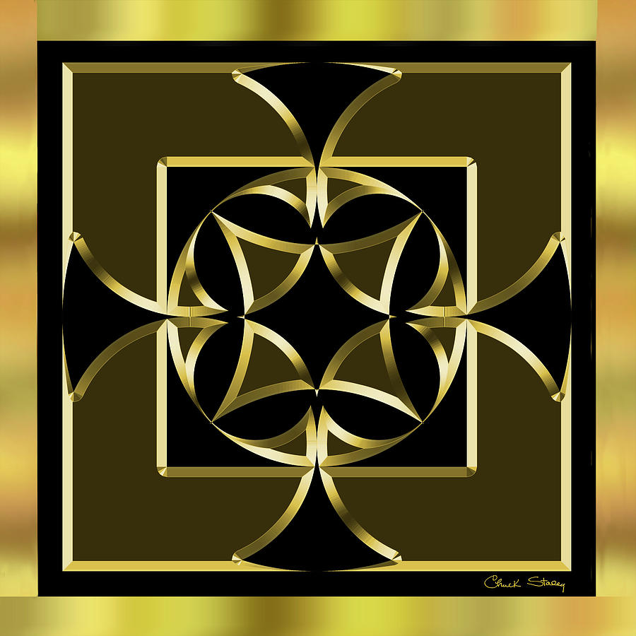 Black and Gold 13 Digital Art by Chuck Staley