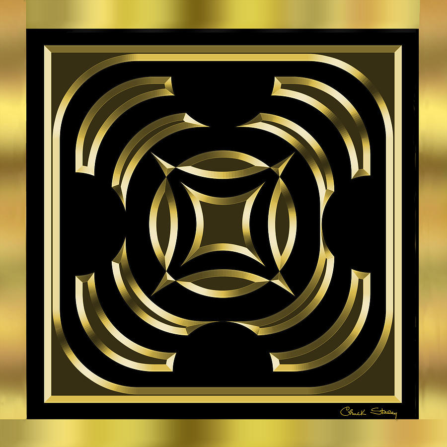Black and Gold 3 Digital Art by Chuck Staley