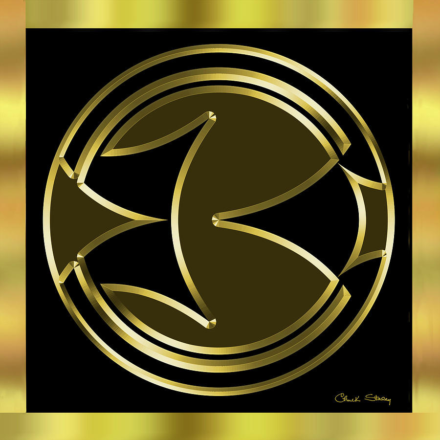 Black and Gold 5 Digital Art by Chuck Staley