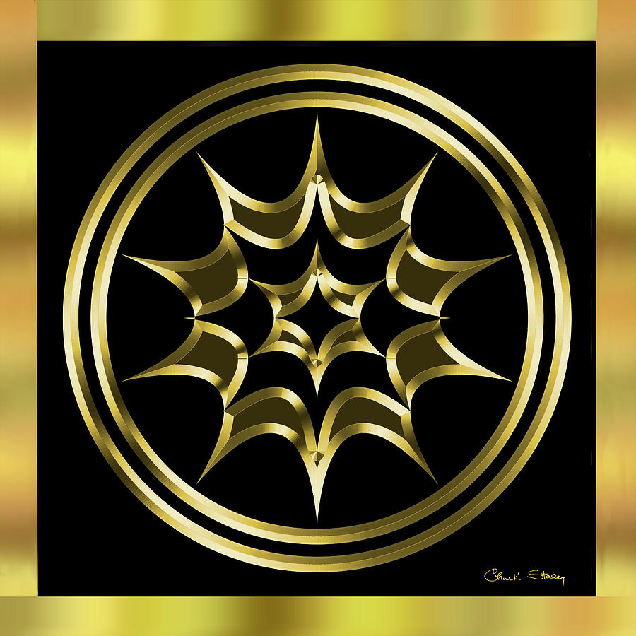 Black and Gold 6 Digital Art by Chuck Staley