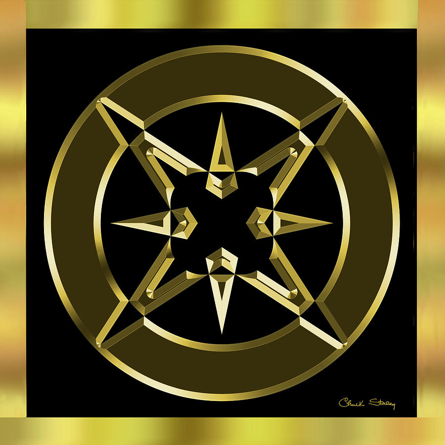 Black and Gold 7 Digital Art by Chuck Staley
