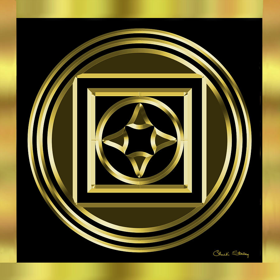 Black and Gold 8 Digital Art by Chuck Staley