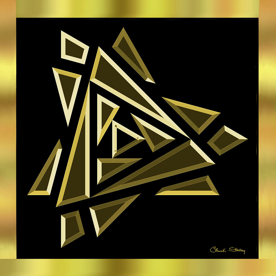 Black and Gold 9 Digital Art by Chuck Staley