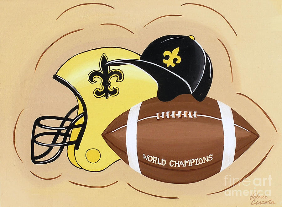Black and Gold Champs Painting by Valerie Carpenter
