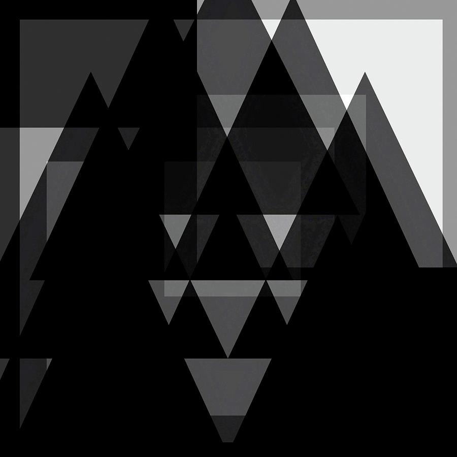 Black and Grey Triangles Digital Art by Brandi Fitzgerald - Fine Art ...