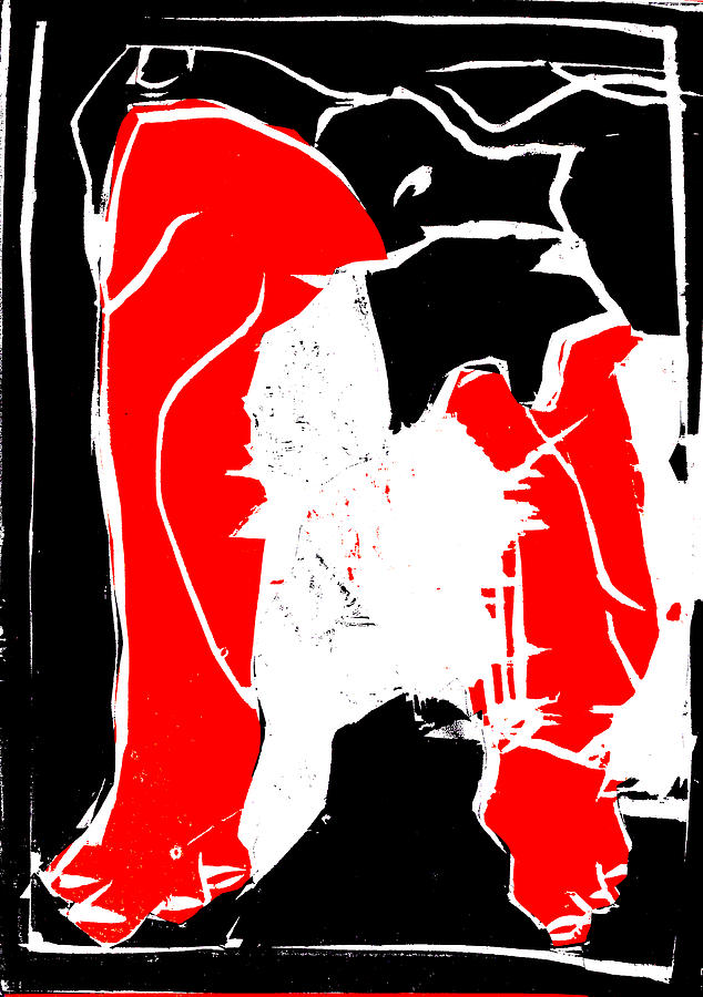 Black and Red series - Birth 2 Digital Art by Edgeworth Johnstone