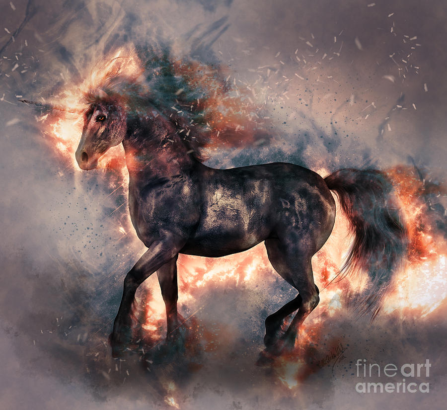 black fire unicorns