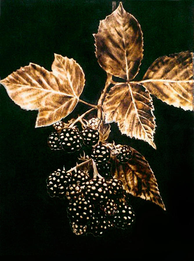 Realistic Pyrography - Black and Sweet by Dino Muradian