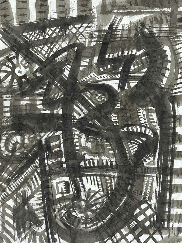 Abstract Painting - Black and white 01 by Studio Finite Abstract Painting - Black and white 01 by Studio Finite