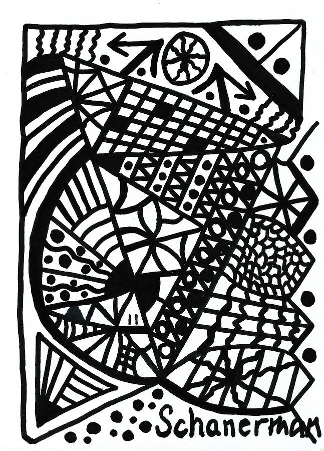 Black And White 11 Drawing by Susan Schanerman